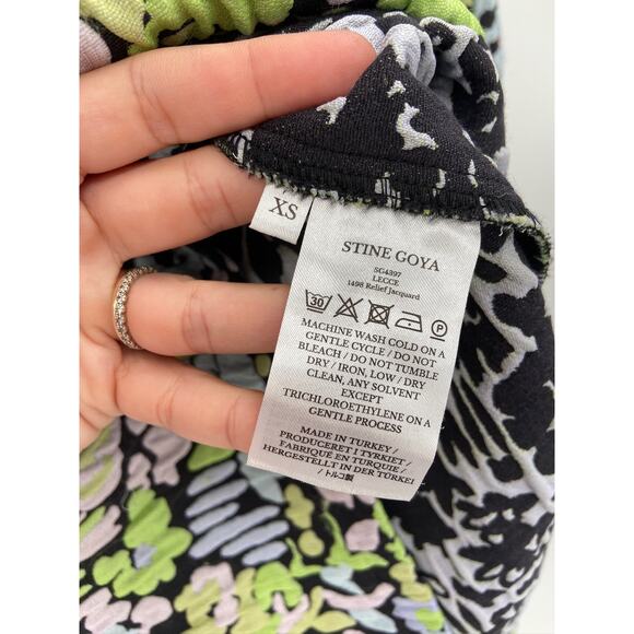 Stine Goya Lecce Abstract Jacquard Long Sleeve Mini Dress Size XS NWT - Picture 6 of 8